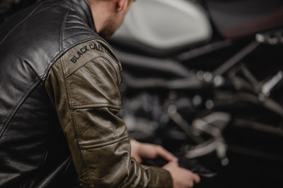 Black-Cafe London Firenze Leather Jacket#color_black-olive