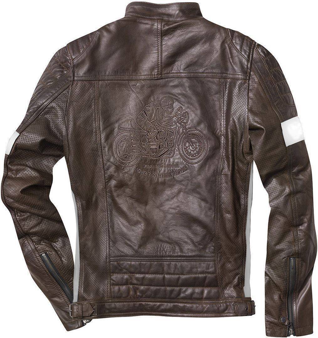 Black-Cafe London Brooklyn Motorcycle Leather Jacket#color_brown