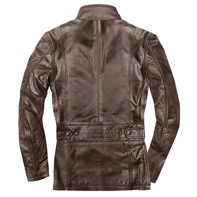 Black-Cafe London Manhattan Leather Jacket#color_brown