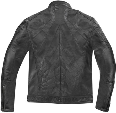 Black-Cafe London Atlanta Motorcycle Leather Jacket#color_black