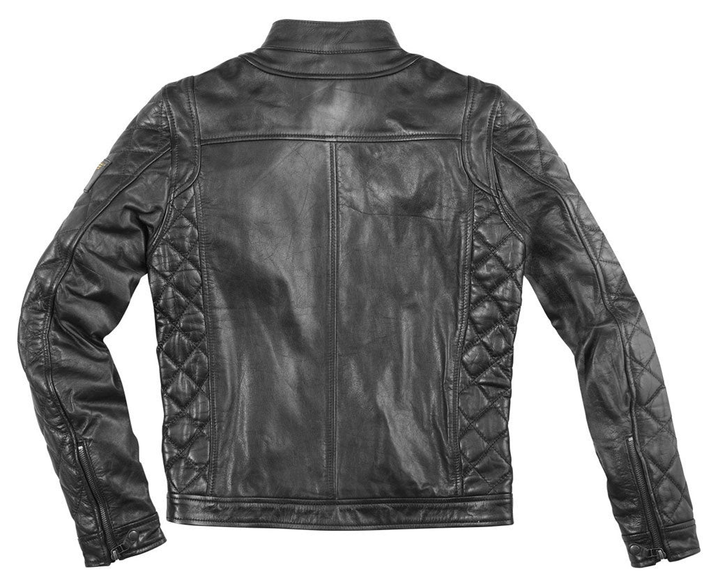 Black-Cafe London Gorgan II Motorcycle Leather Jacket#color_black